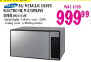 Samsung Metallic Silver Electronic Microwave Oven (ME0113M)-30l 