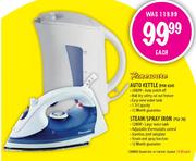 Pineware Auto Kettle (PAK-834)-2000W Or Steam/Spray Iron (PSI-70)-1200W Each
