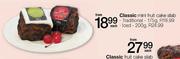 Classic Mini Fruit Cake Slab Traditional-175g Each
