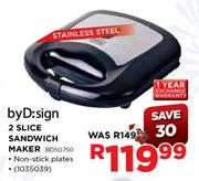 ByD:sign 2 Slice Sandwich Maker (BDSG750)