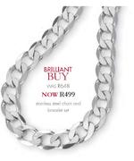 Stainless Steel Chain And Bracelet Set