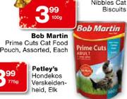 Bob Martin Prime Cuts Cat Food Pouch - 100gm Each
