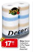 Dinu Decor Collection 2-Ply Paper Towels Assoorted-2's