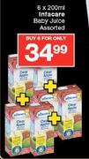 Infacare Baby Juice Assorted-6x200ml