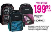 Reebok Backpacks-Each
