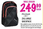 Reebok Zig Large Backpacks-Each
