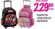 Charater Large Trolley Backpacks-Each