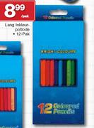 Lang Inkleur-Potlode-12-Pak