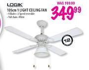 Logik 1 Light Ceiling Fan-105cm