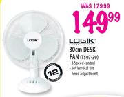 Logik Desk Fan-30cm