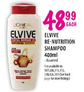 Elvive Re-Nutrition Shampoo-400ml Each