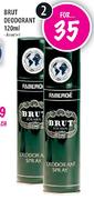 Brut Deodorant-2x120ml 