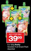 Purity Goodies Fruit Snack Pack-5 x 120gm