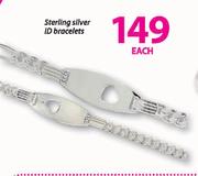 Sterling Silver ID Bracelets-Each