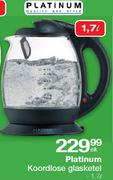 Platinum Koordlose Glasketel-1.7ltr Elk