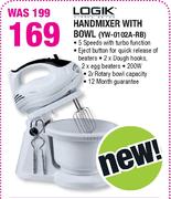 Logik Handmixer With Bowl-YW-0102A-RB