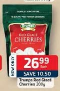 Trumps Red Glace Cherries-200g Each