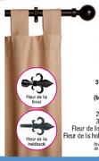 38mm Aluminium Curtain Rods Fleur De Lis Finial