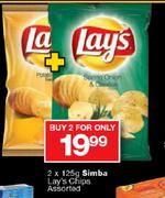 Simba Lay's Chips Assorted-2x125g