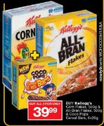 Kellogg's Corn Flakes-500g & All-Bran Flakes-500g & Coco Pops Cereal Bars-6x20g
