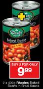 Rhodes Baked Beans In Braai Sauce-2x400g