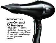 Remington Luxe Compact Ac Hairdryer