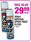 Aerosol Spray Paint Gloss White-300ml Each