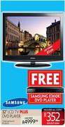 Samsung 32" LCD TV Plus DVD Player-81cm