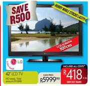 LG 42" LCD HD Ready TV-107cm