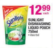 Sunlight Dishwashing Liquid Pouch-750ml Each