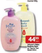 Johnson's Baby Bedtime Bath Or Top To Toe Wash-500ml Each