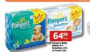 Pampers Baby Wipers 3+1 Sensitive Or Fresh-Each