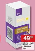 PnP Daily Multi Vitamin For Kids Liquid-150 ml Each