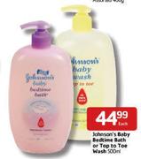 Johnson's Baby Bedtime Bath Or Top To Toe Wash-500ml Each