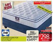 Sealy Concerto Euro-Top 137cm Bed Set