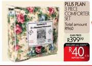 Plus Plan 3 Piece Comforter Set