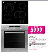 Whirlpool Touch Control Ceramic Hob-60cm(AKT821LX) + Whirlpool Eye Level/Undercounter Oven-60cm