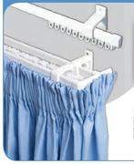 Steel Curtain Track Double Rod-2m  