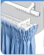 Steel Curtain Track Double Rod-1m  