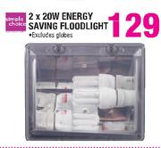 Simple Choice 2 X 20W Energy Saving Floodlight