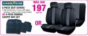 Good Year 6 Piece Seat Covers/4 Piece Rubber Carpet Mat Set