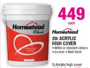Homestead 20L Acrylic High Cover-Each