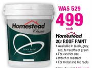 Homestead 20L Roof Paint-Each