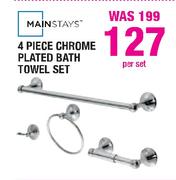 Mainstays 4 Piece Chrome Plated Bath Towel Set