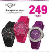 Monaco Analogue Watches Each
