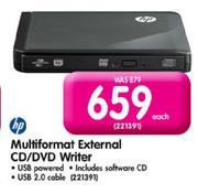 HP Multiformat External CD/DVD Writer