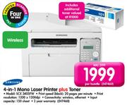 Samsung 4-In-1 Mono Laser Printer Plus Toner(SCX 3405FW)-Per Bundle
