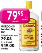 Gordon's London Dry Gin-1X750ml Each
