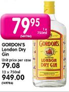 Gordon's London Dry Gin-12X750ml