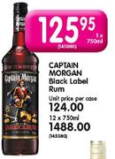 Captain Morgan Black Label Rum-1X750ml